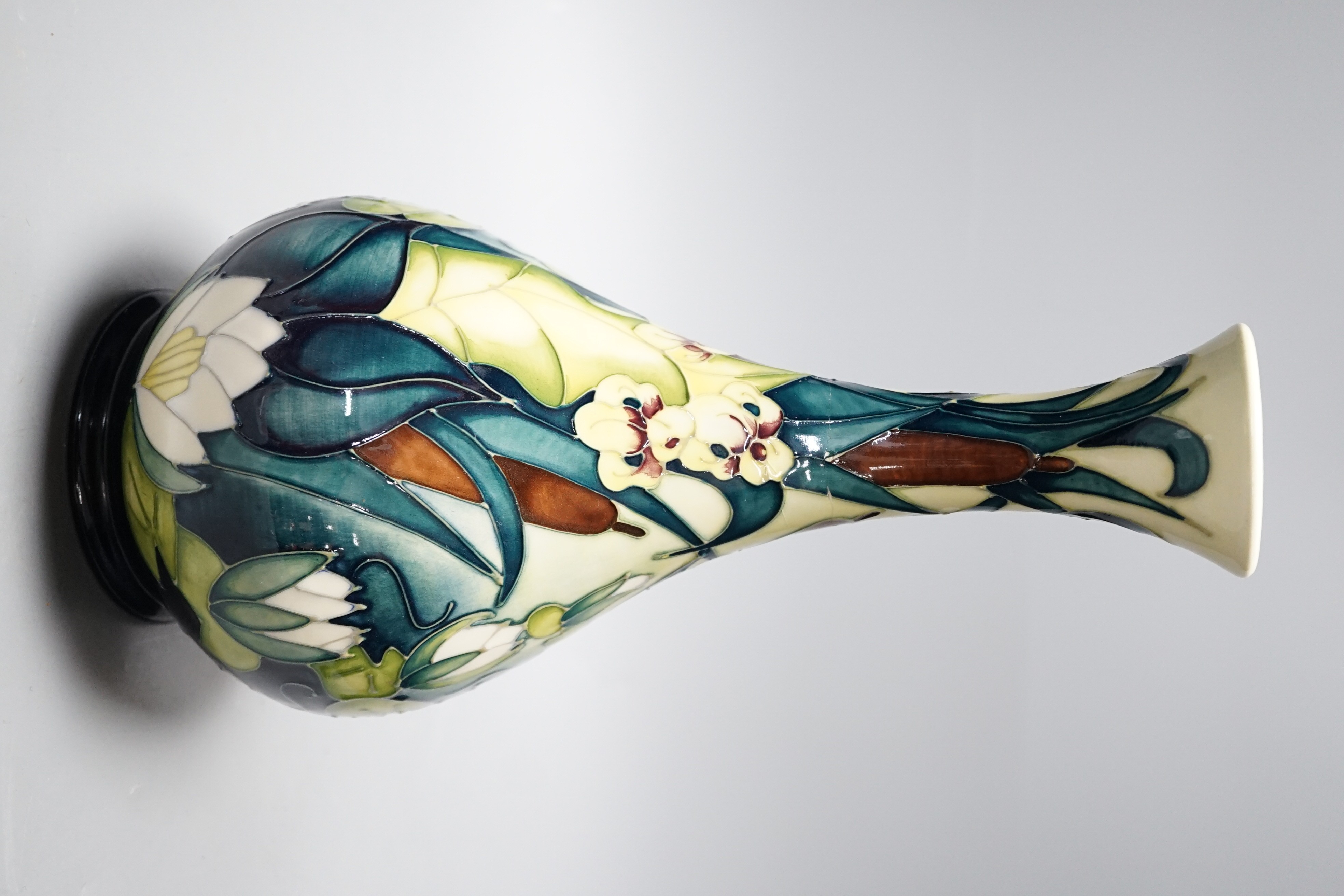 A Moorcroft ‘Water Lily’ vase, 31cm (restored)